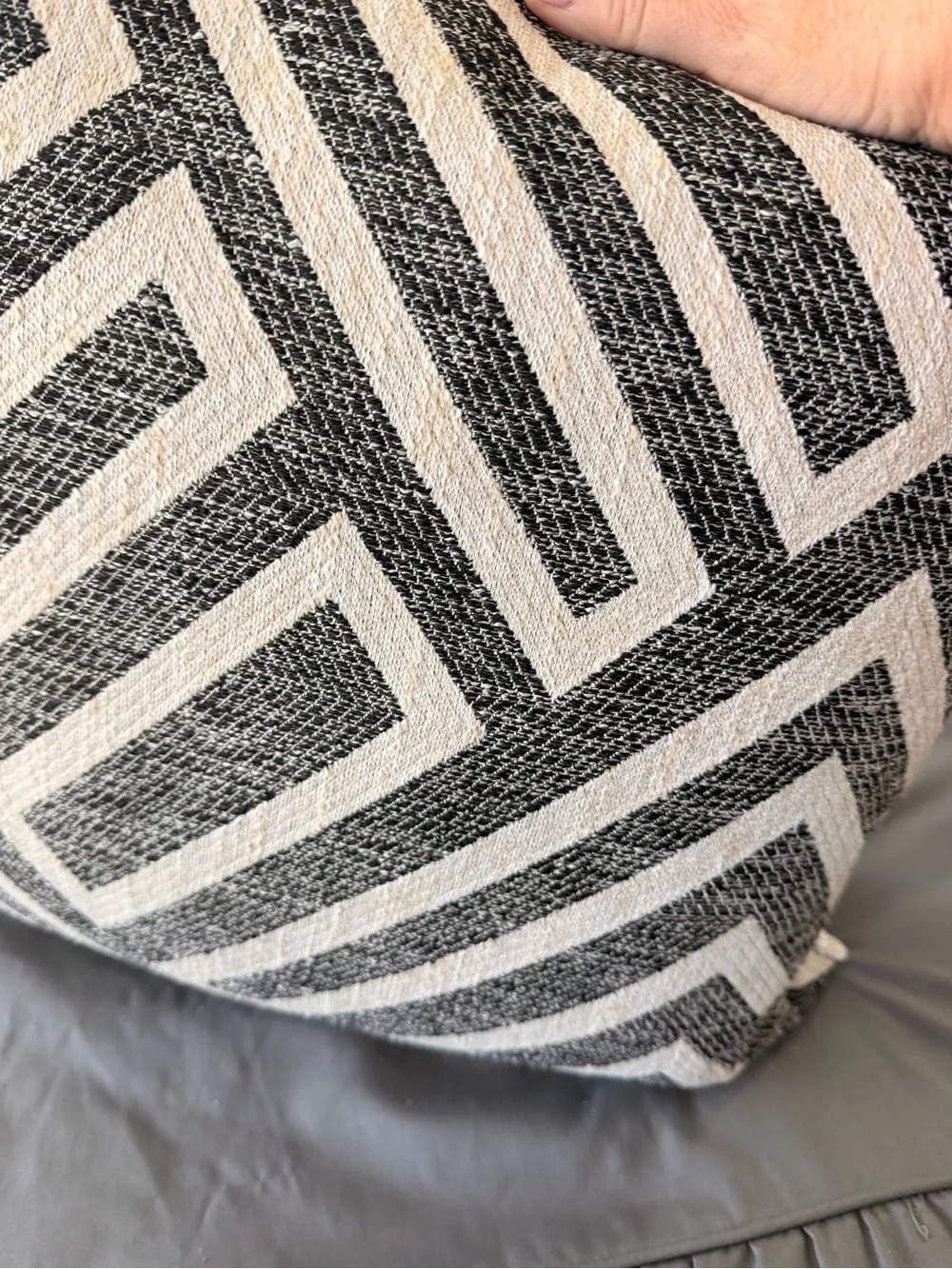 Decorative Chevron Throw Pillow covers- Cream and Black